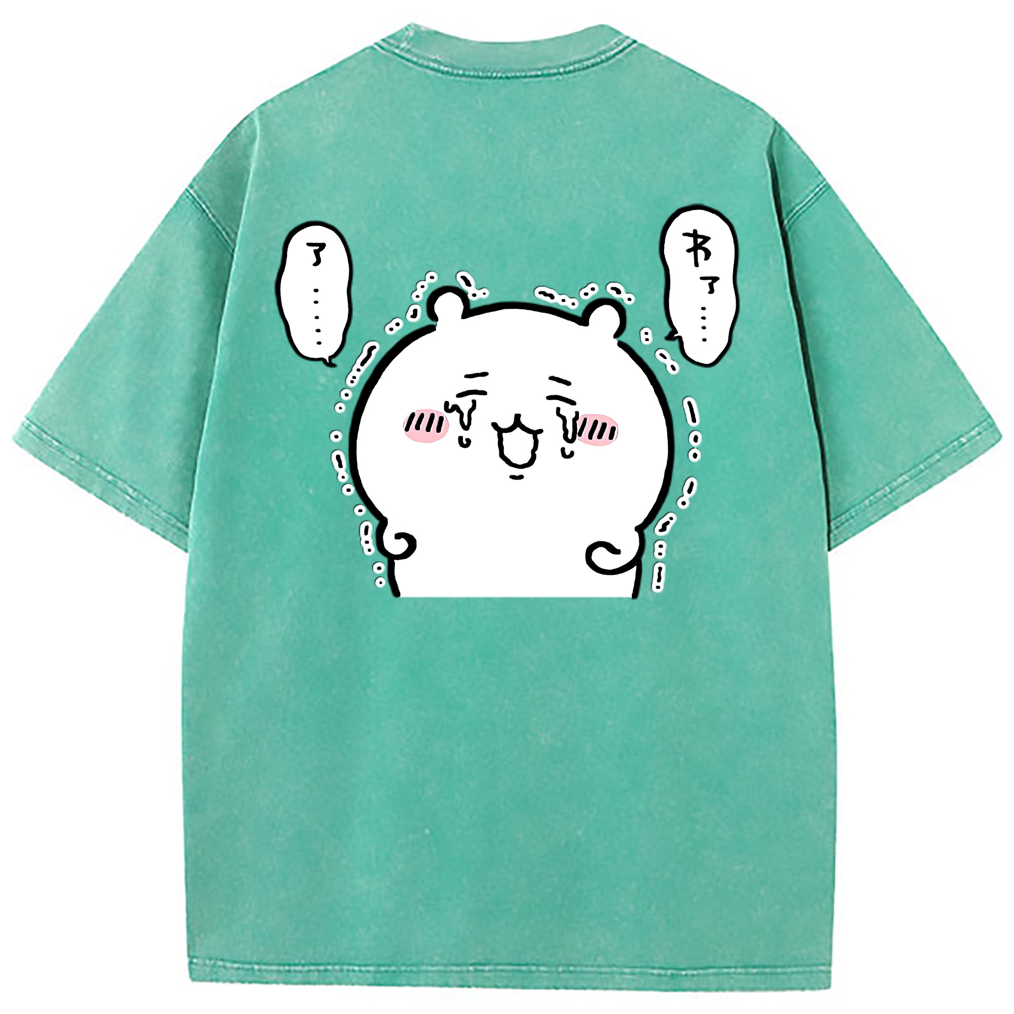 （画像用） ちいかわ ちいかわ Chii-kawa chiikawa 綿100% ヴィンテージ風 半袖Tシャツ（背面プリント）
